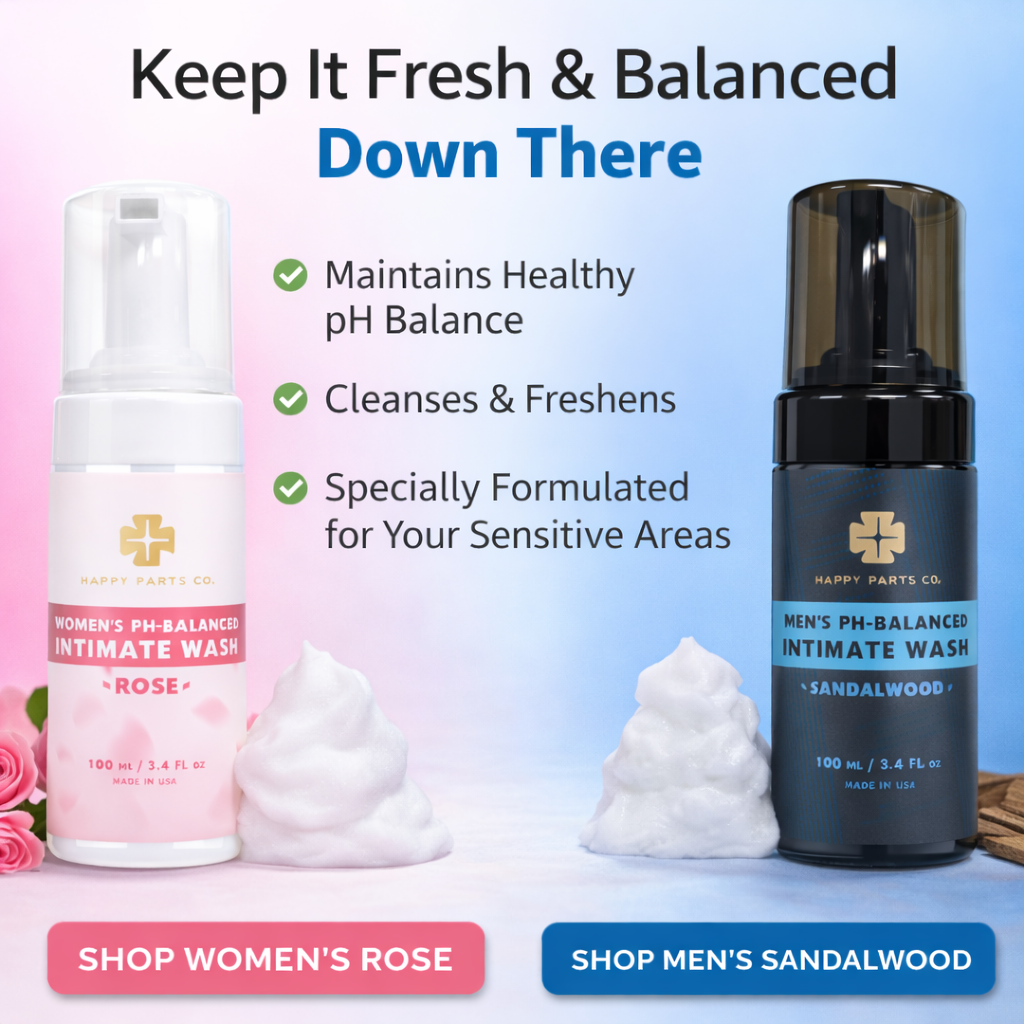 His & Hers pH-Balanced Intimate Wash Set (Rose + Sandalwood)